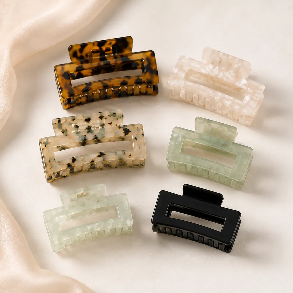 Rectangular Hair Claw Clips