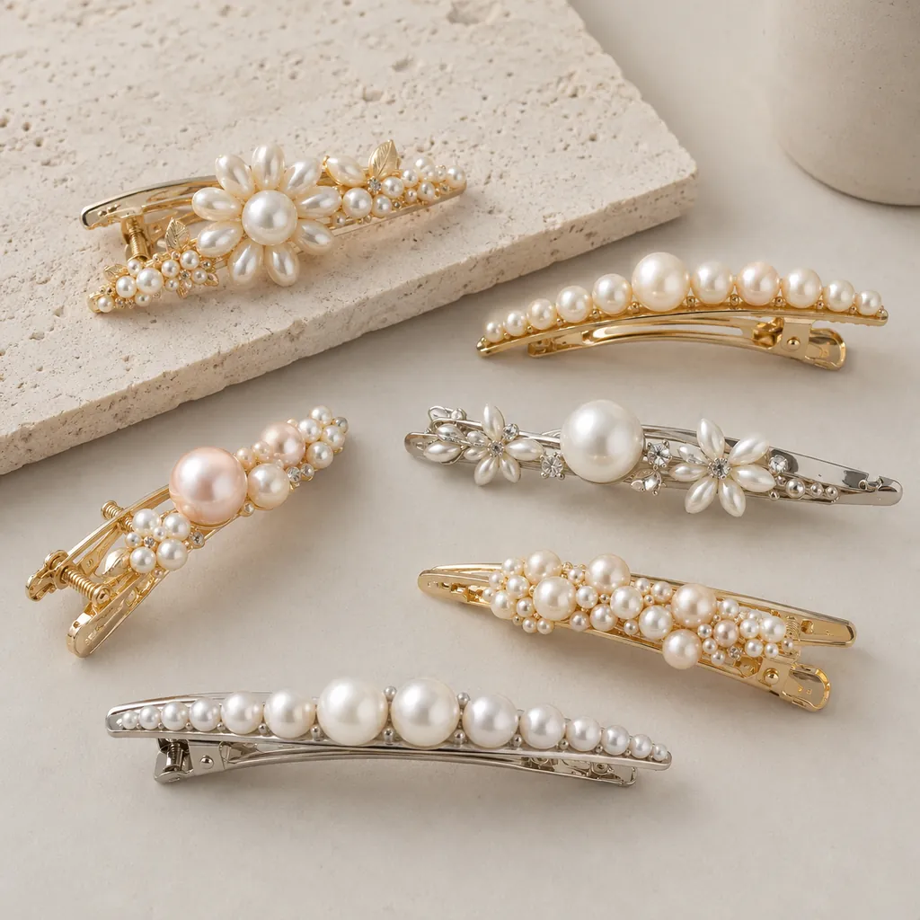 Pearl Hair Barrettes
